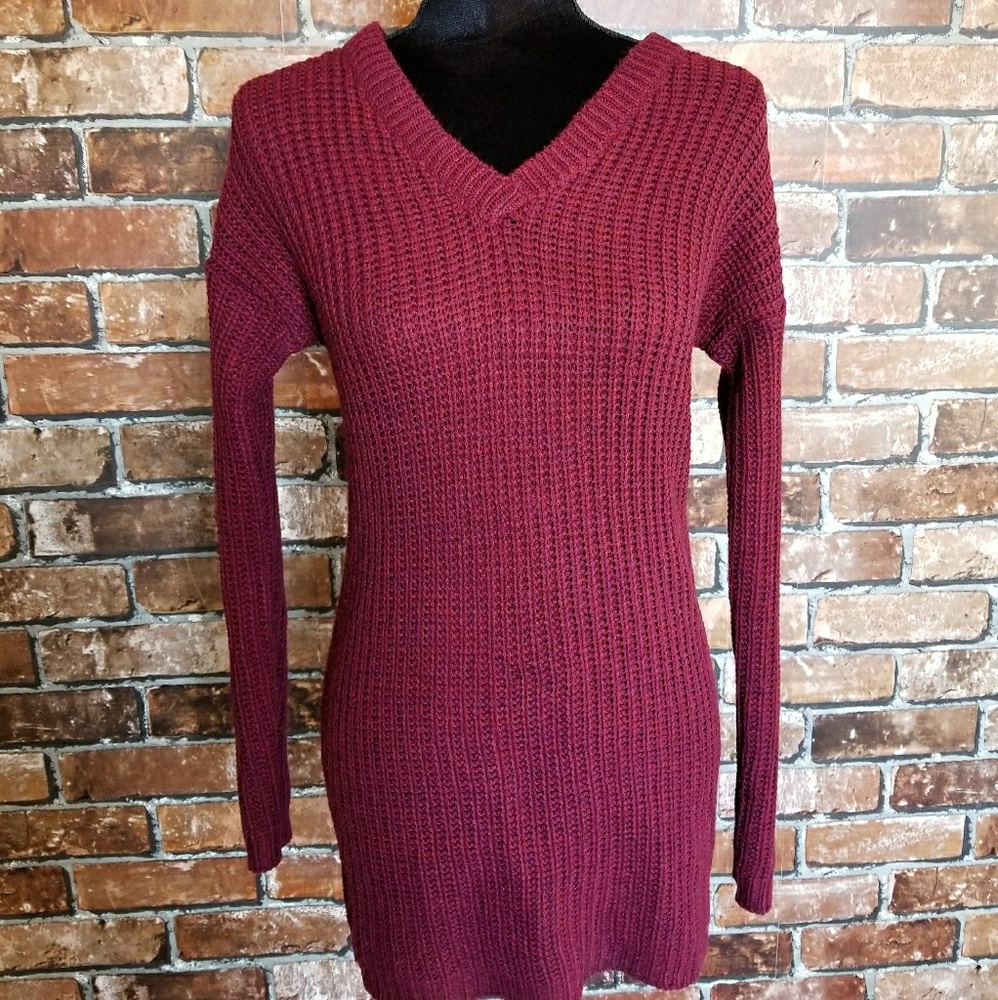 Criss-Cross Back Sweater Dress